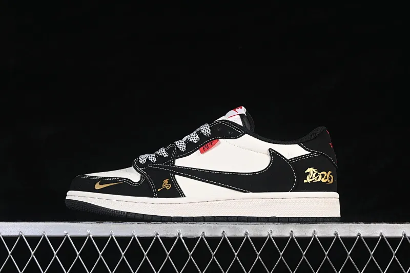 All categories Air Jordan Jordan series basketball shoes Air Jordan 1 Low High-end customized low-top sneakers Air Jordan 1 Low AJ1 Joe 1 black and white panda contrast high-end customized low-top retro basketball shoes MZ9588-823